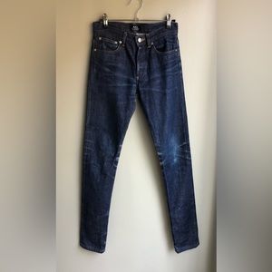 A.P.C Petit Standard Straight Leg Blue Denim Jeans Size: 25